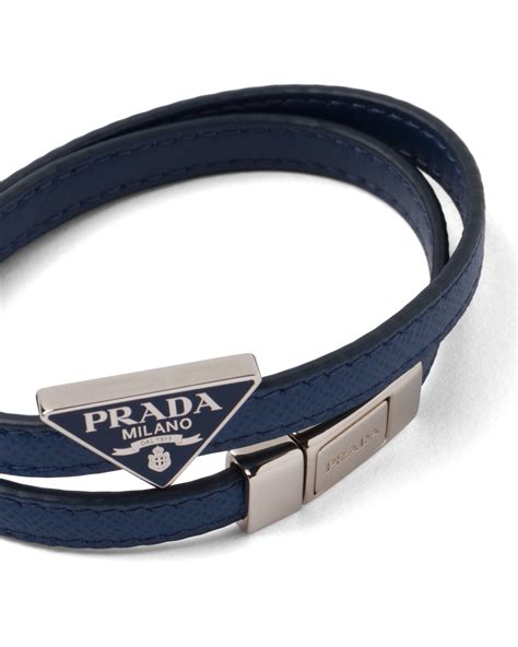 prada men bracelets|Prada leather bracelets.